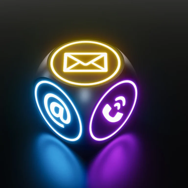 Email symbol representing contact options via message or form