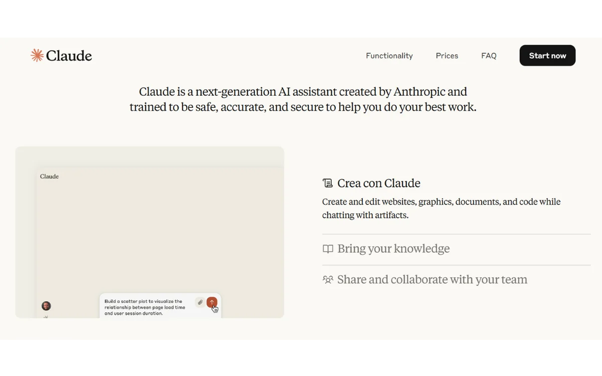 Claude AI login interface page