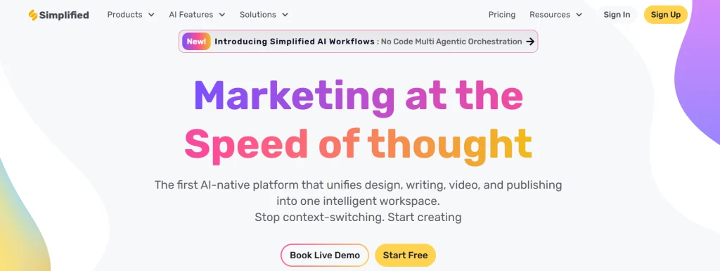 Simplified AI dashboard integrating design and writing using unknown AI tools