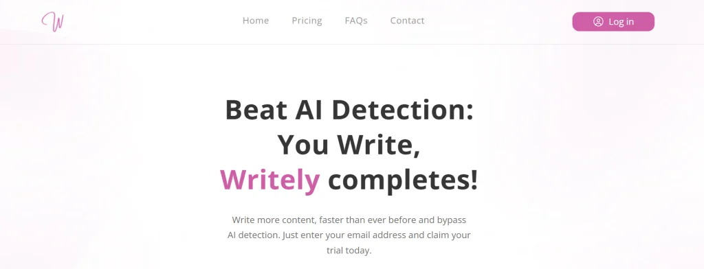 Writely AI dashboard improving writing productivity with unknown AI tools