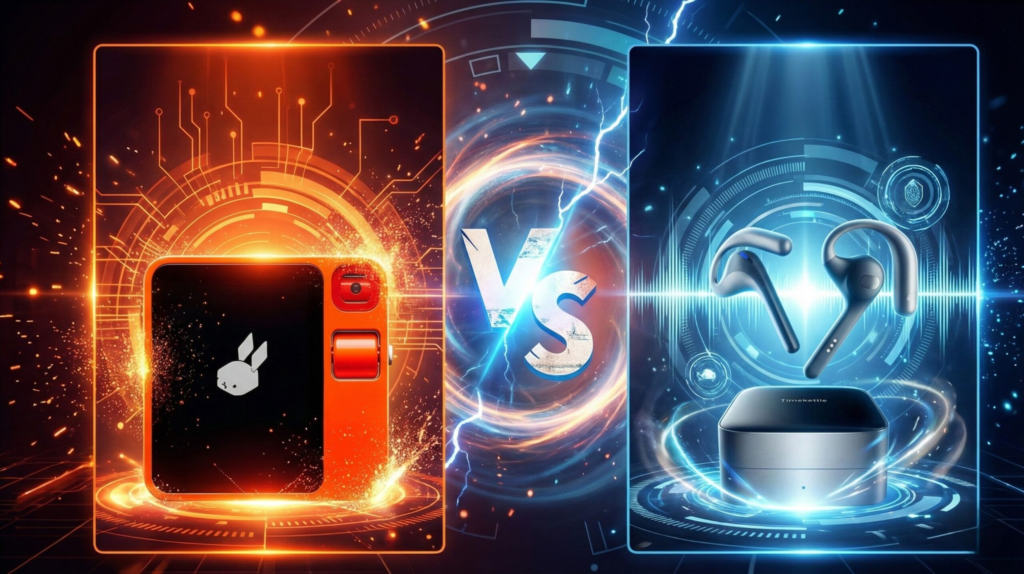 AI assistant devices Rabbit R1 and Timekettle W4 Pro