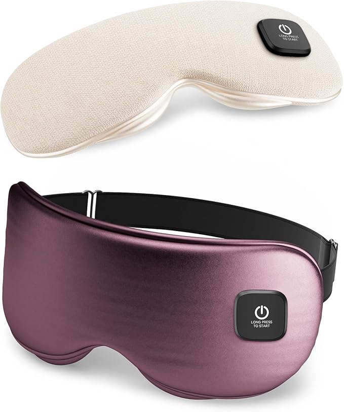 Cordless AI heating eye mask with graphene tech for sleep and wellness