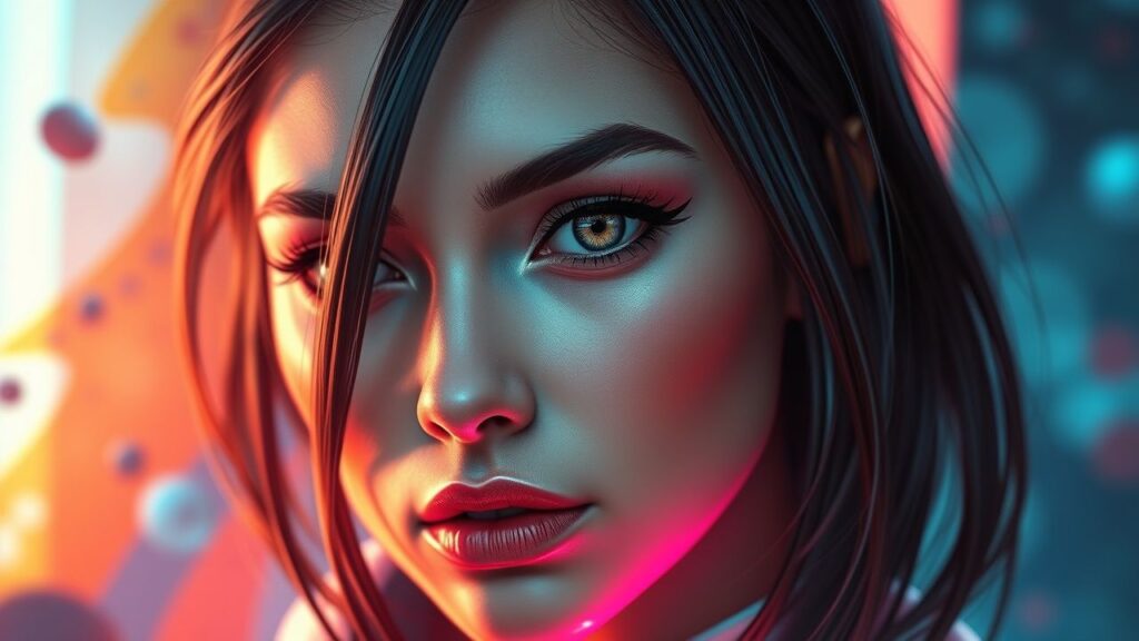 Before and after comparison of a text prompt and its final AI-generated image in Flux AI