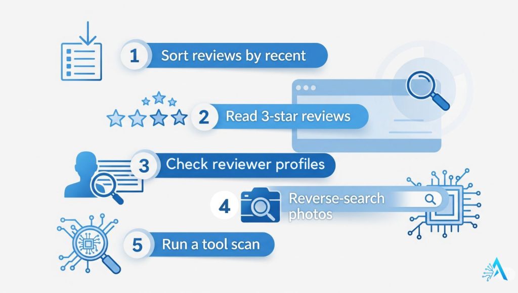 Checklist to avoid AI-generated product reviews