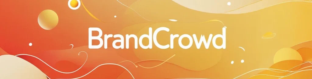 BrandCrowd banner to create a logo with AI – large logo template library