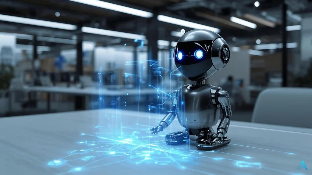 Future AI desktop robots 2025 holographic smart assistants