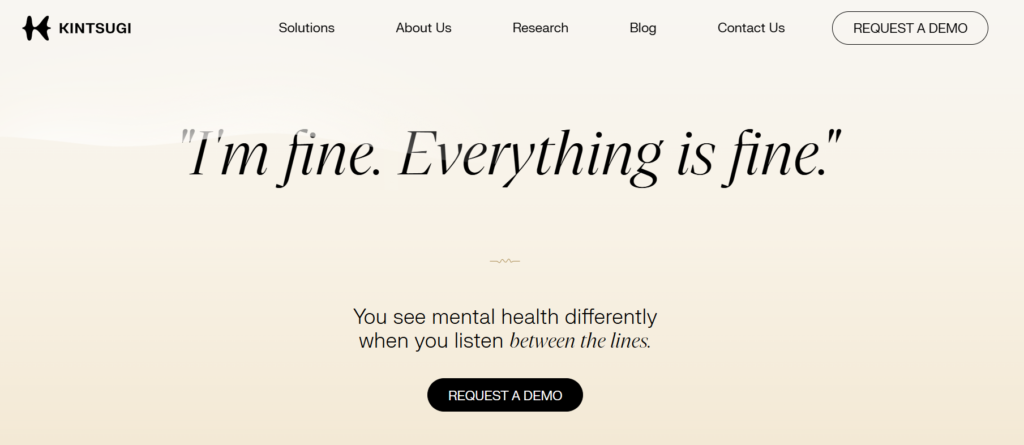 Kintsugi voice journaling AI app showing mood tracking and emotional pattern insights 2026