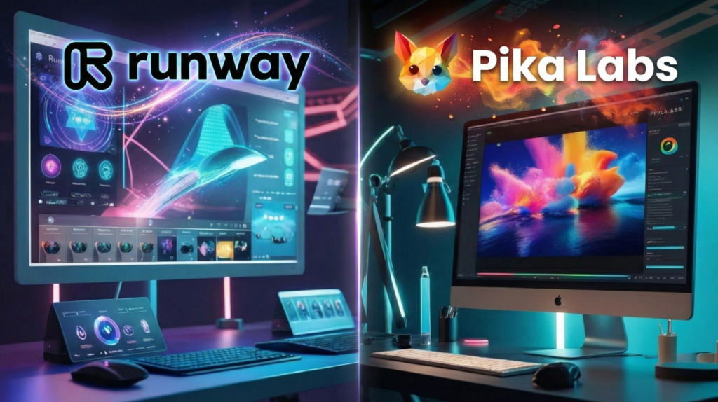 Runway ML vs Pika Labs AI video generator comparison for creators