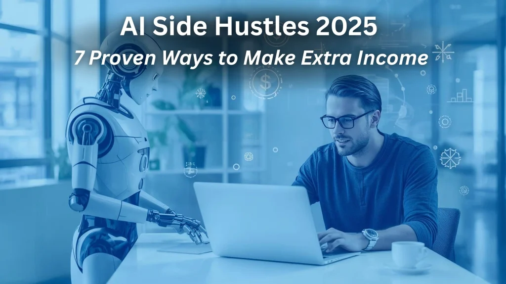 AI side hustles 2025 – person using AI tools to make extra income online