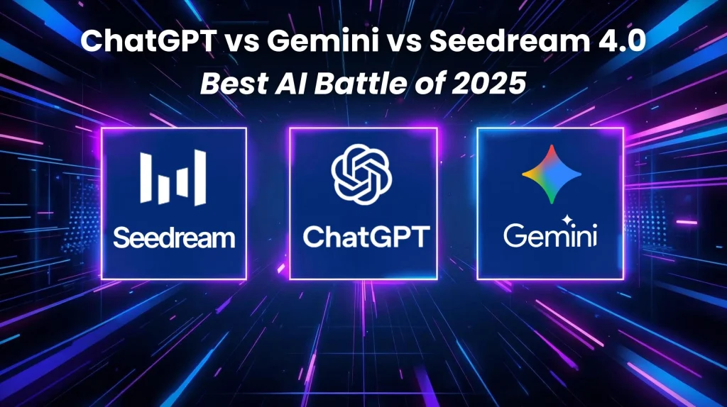 ChatGPT vs Gemini vs Seedream 4.0 AI tools comparison 2025
