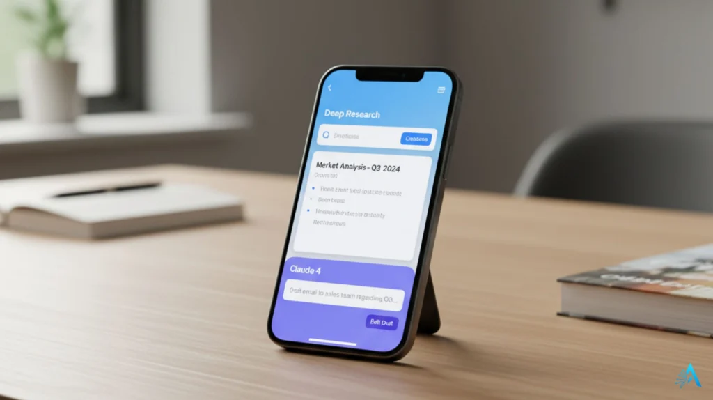Deep Research vs Claude 4 mobile workflow