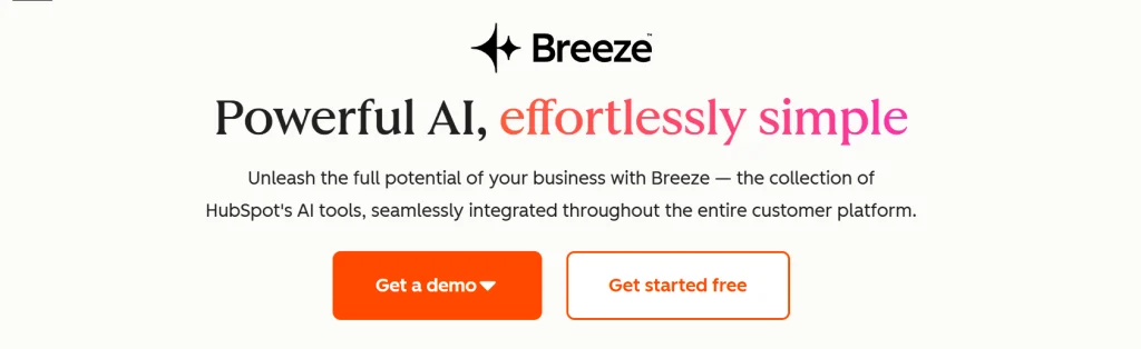HubSpot AI dashboard showing CRM automation and customer retention features
