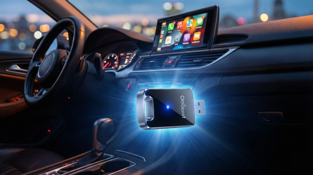 OTTOCAST MINI Edge Wireless CarPlay and Android Auto Adapter