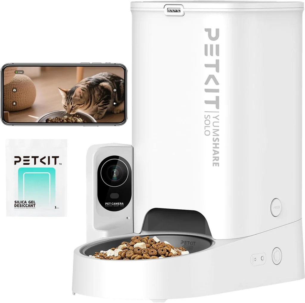 PETKIT automatic cat feeder with AI camera and two-way audio – best smart feeder 2025