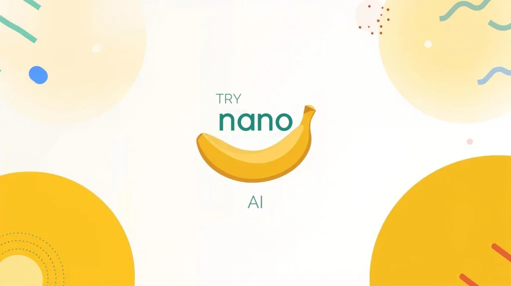 Call to action banner inviting to try Nano Banana AI with bold design