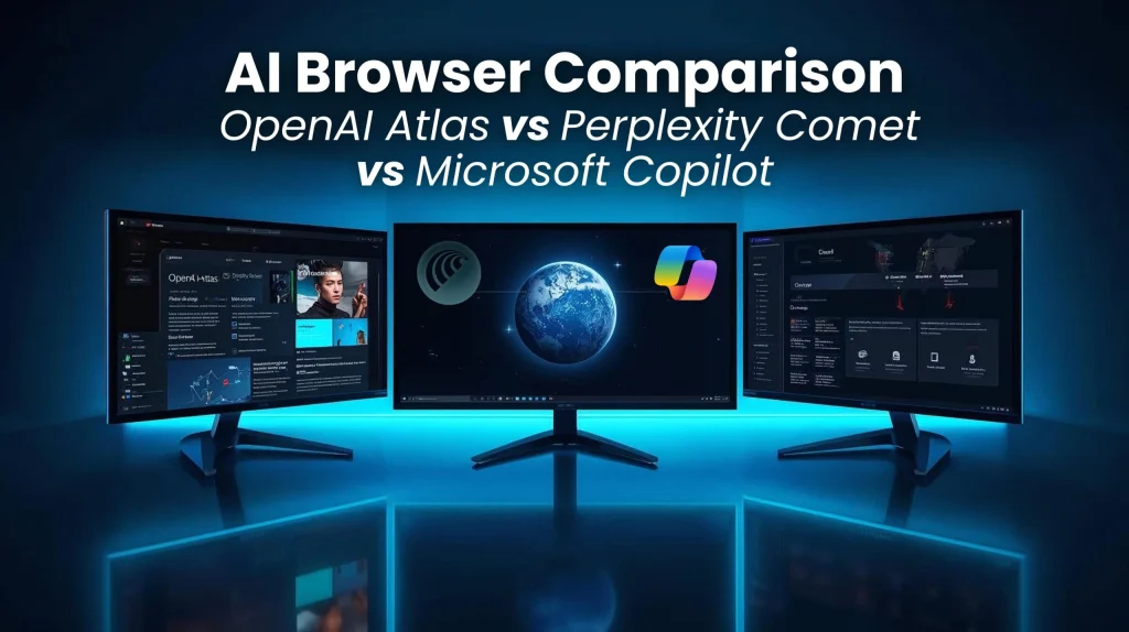 AI browser comparison 2025 – OpenAI Atlas vs Perplexity Comet vs Microsoft Copilot