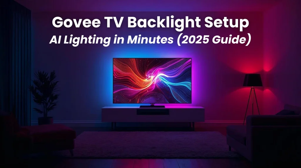 Govee TV Backlight setup with AI lighting and color sync