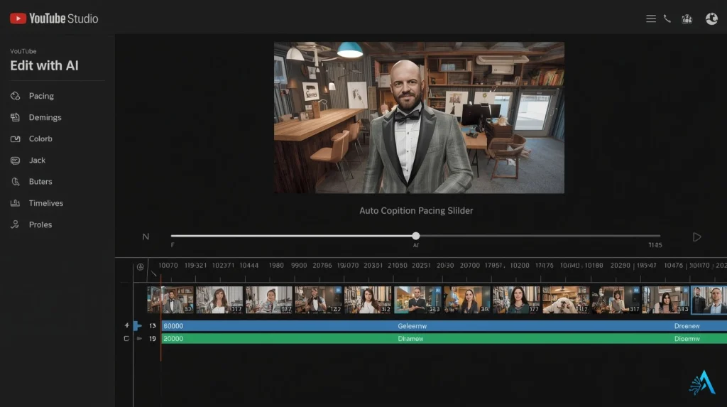 YouTube AI tools Edit with AI interface