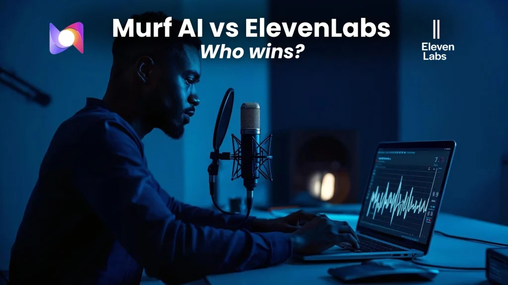comparison of Murf AI vs ElevenLabs best AI voice generator 2025