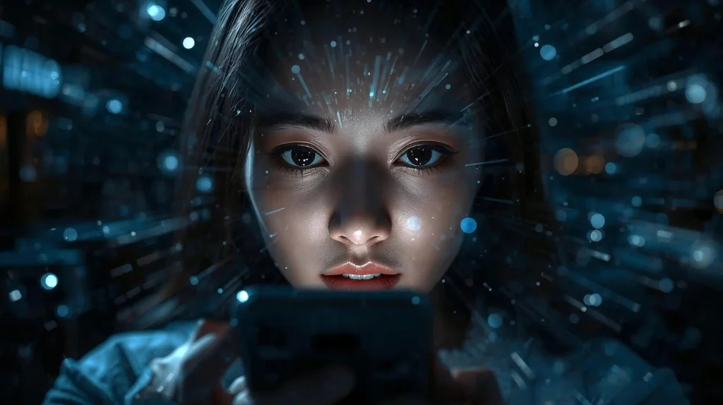 A user noticing AI behavior tracking signals across apps on a modern digital workspace