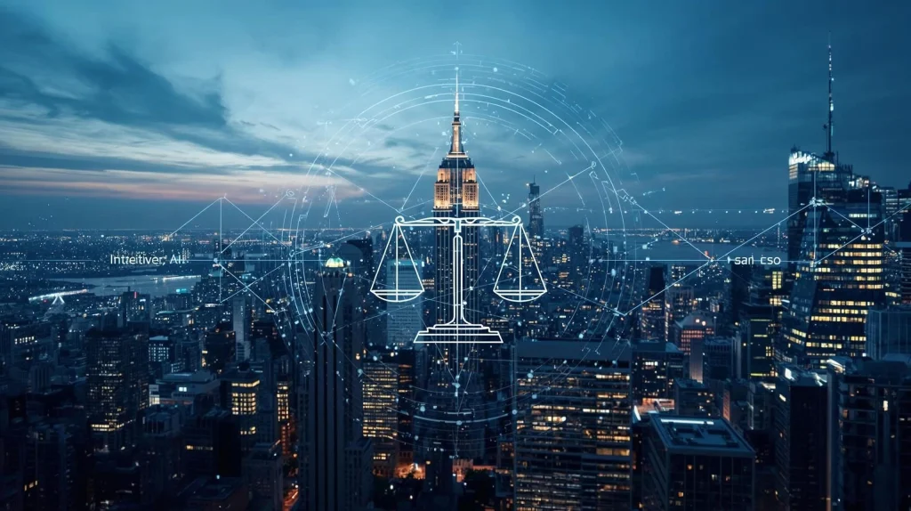 AI ETFs 2025 ethical investing reflection showing balance between innovation and responsibility