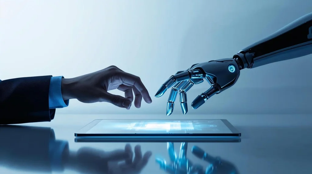 Ocoya AI ethical reflection 2025 showing human and AI collaboration in social media creation