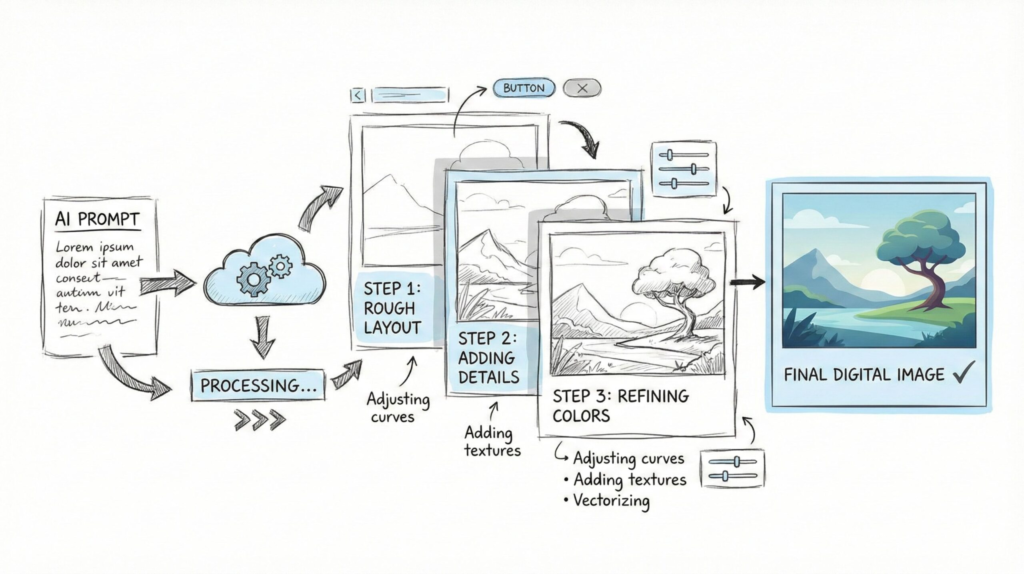 How to get better results from AI image generation using clear prompts and workflows