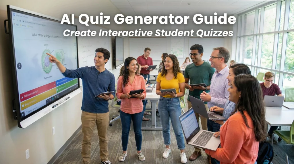 AI quiz generator creating interactive student quizzes 2025