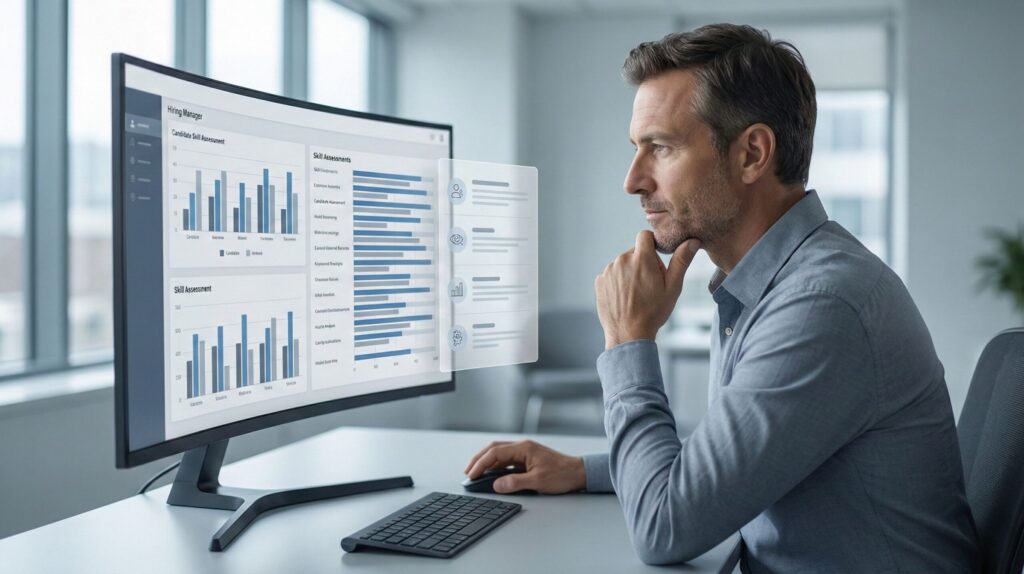 Ethical AI skills assessment with human oversight in hiring decisions