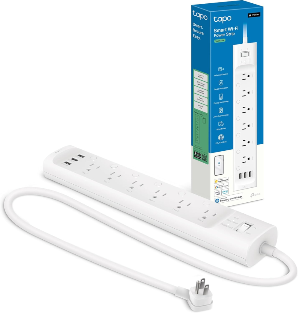 Kasa HS300 smart power strip with AI control to cut standby energy waste