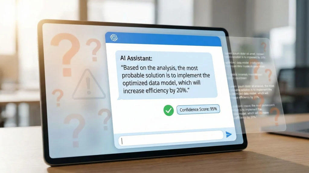 AI confidence comes from fluent language generation, not from real-time fact checking.