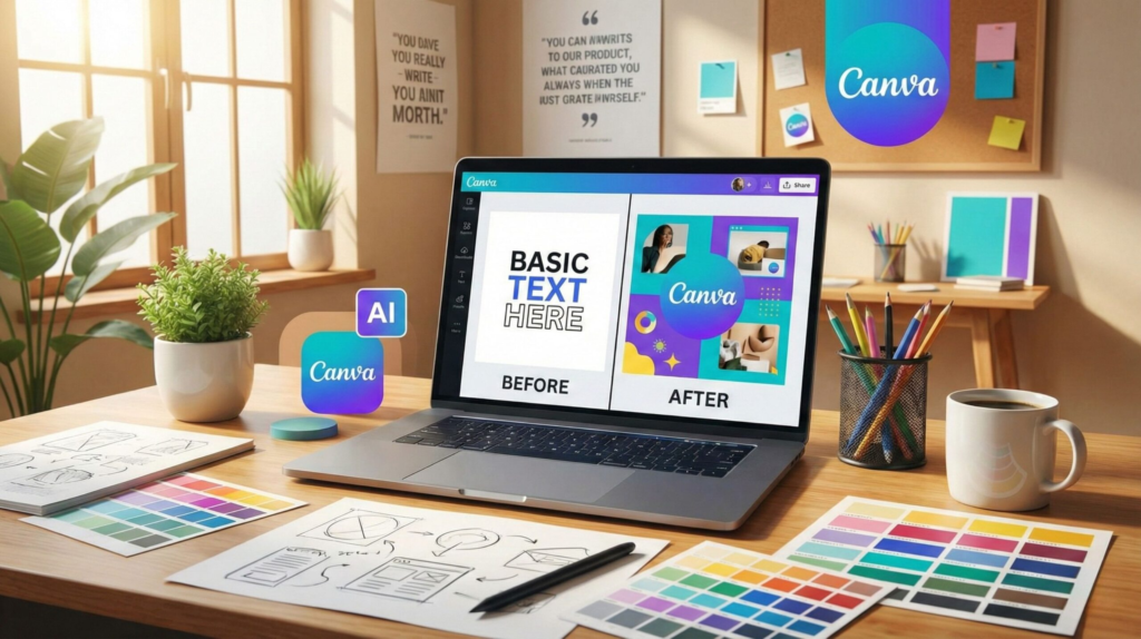 How to make Canva AI designs look professional using layouts and brand control