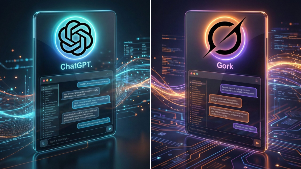 Grok AI explained with a visual comparison to ChatGPT and their real use cases