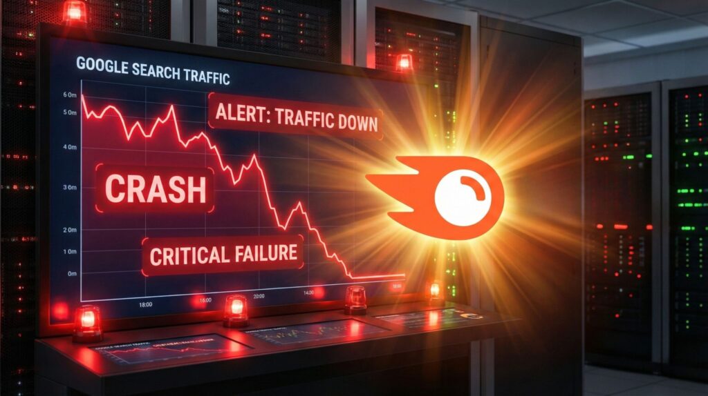 SEMrush Sensor dashboard showing Google algorithm update volatility signals