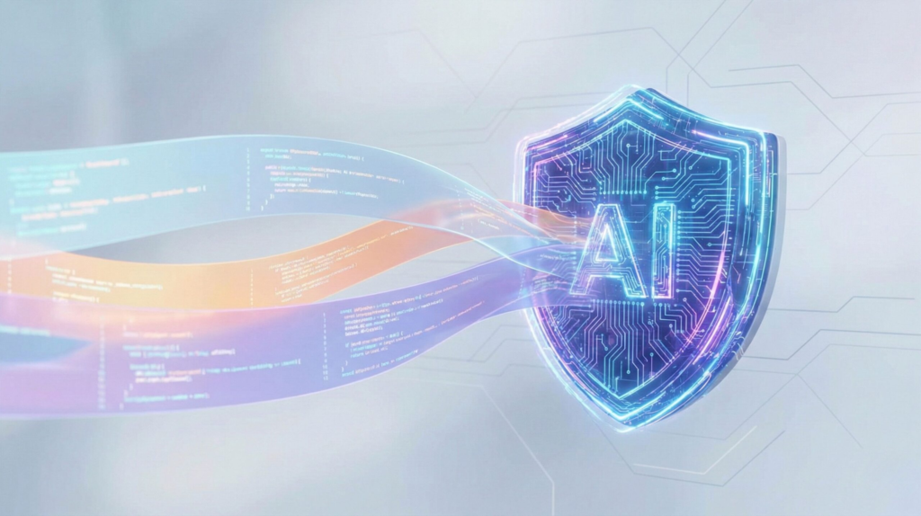 AI-powered VPN security concept protecting data online