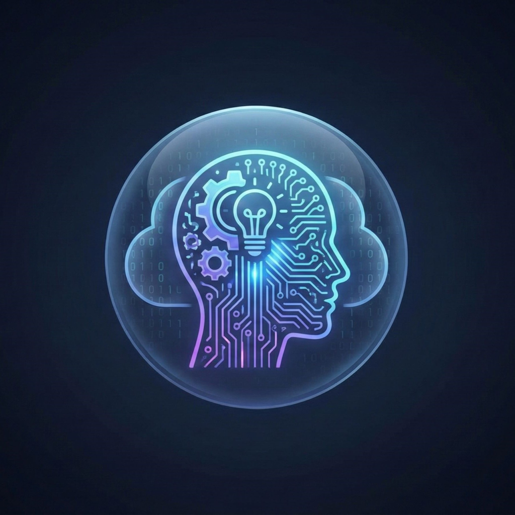 Diagram-style icon representing how artificial intelligence processes information and why it can fail.