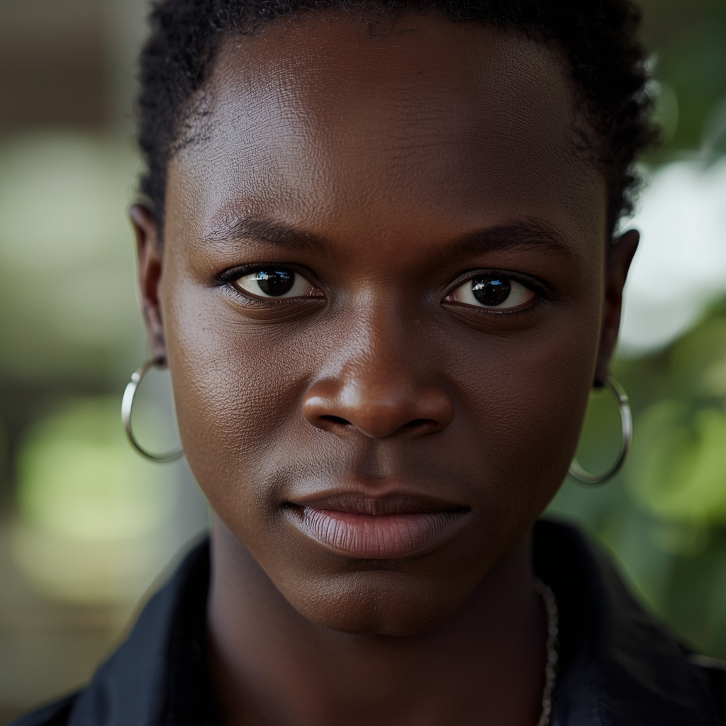 Realistic portrait generated with Midjourney AI image editor test