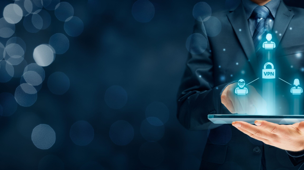 Secure internet connection protected by AI-powered VPN