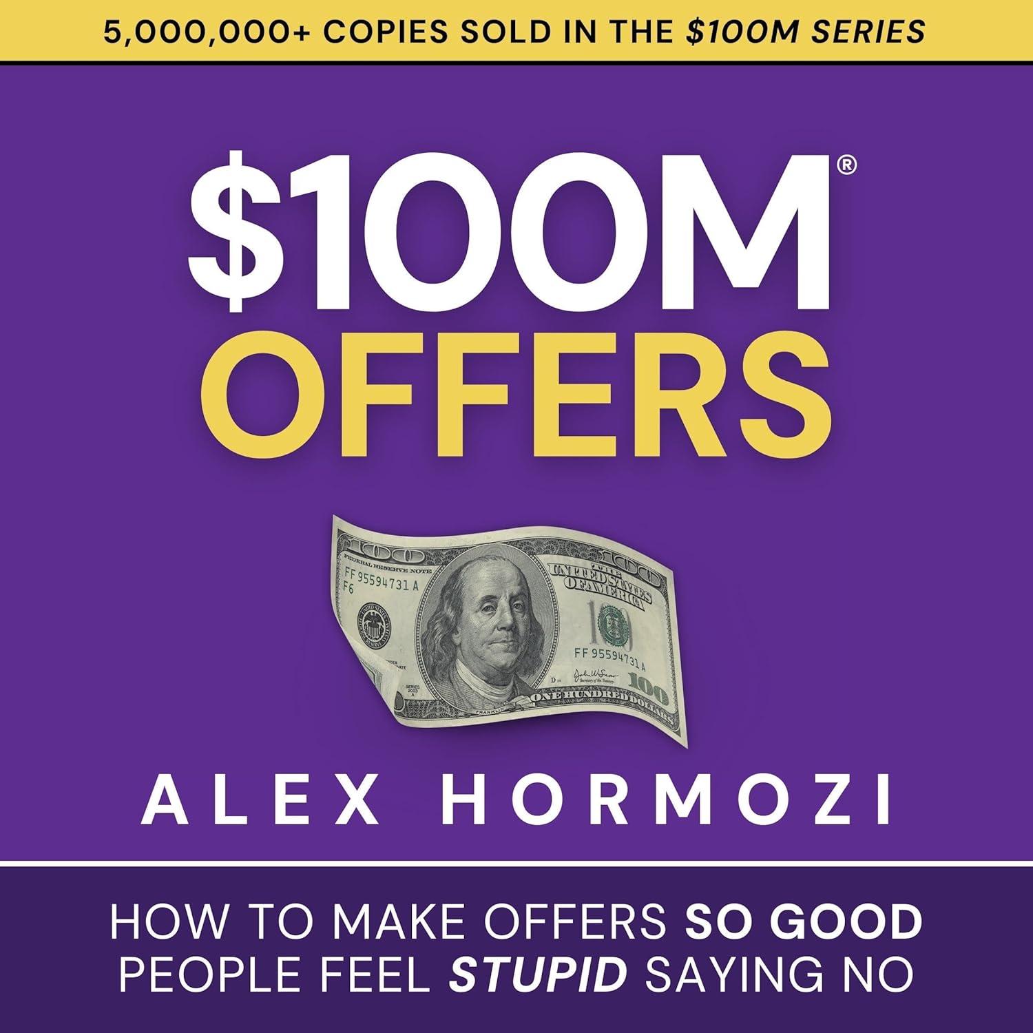 $100M Offers by Alex Hormozi - recommended book for pricing ElevenLabs voiceover services